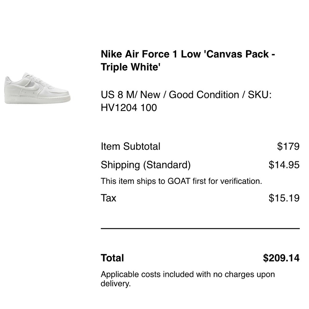Nike Air Force 1 Low 'Canvas Pack - Summit White - NEW IN THE BOX - Size 8 - Picture 11 of 11